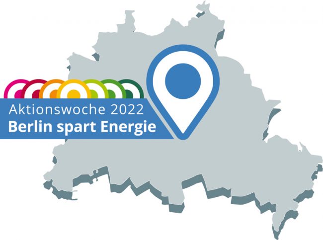 Logo der Aktionswoche 2022: Berlin spart Enrgie