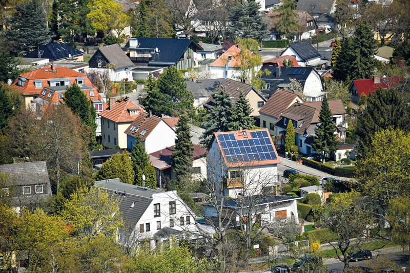 Photovoltaikanlage auf einem Zweifamilienhaus