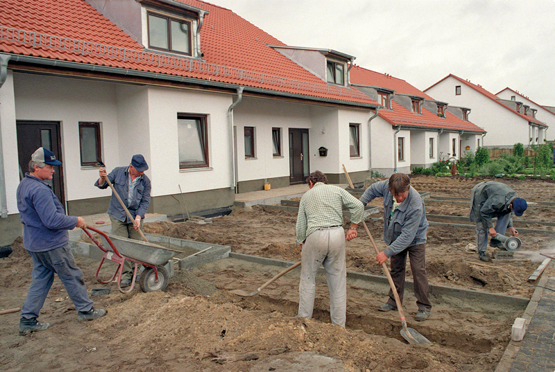 Reihenhausbau 1992 in Finowfurt