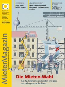 Titelseite MieterMagazin 1+2/2023