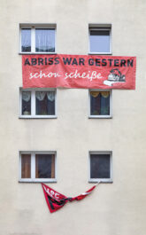 Protestplakat gegen Abriss in der Habersaathstraße