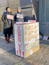 Mieterprotest in der Lychener Straße Mieterprotest in der Lychener Straße