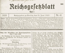 Veröffentlichung im Reichsgesetzblatt