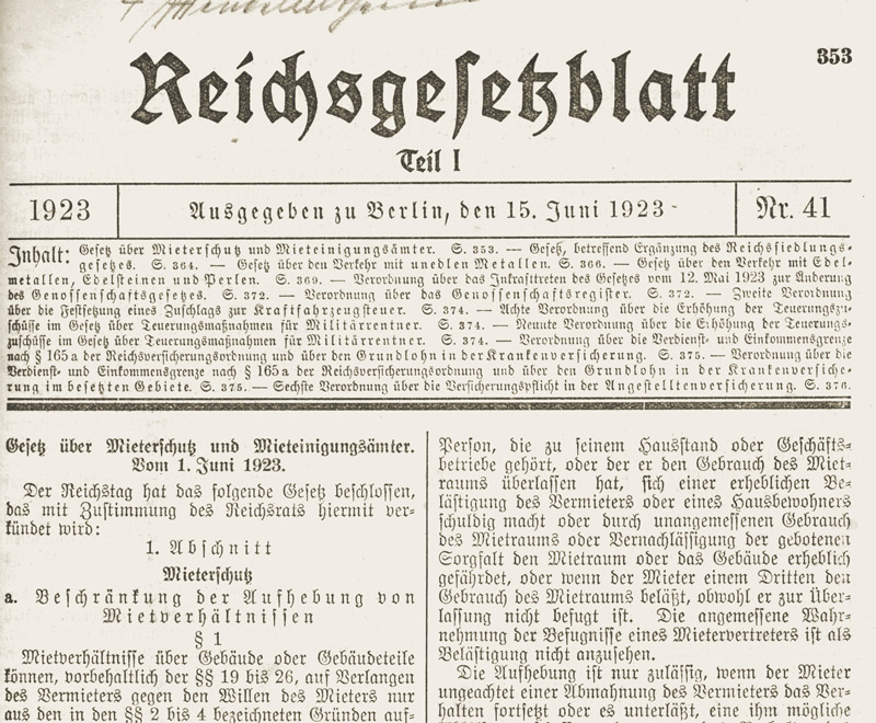 Veröffentlichung im Reichsgesetzblatt