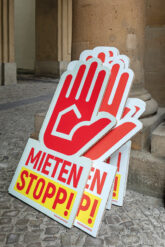 Plakate zur Aktion Mietenstopp
