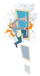 Illustration zum Fenster streichen Illustration zum Fenster streichen