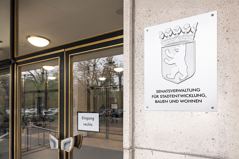 Eingang zur Senatsverwaltung Eingang zur Senatsverwaltung