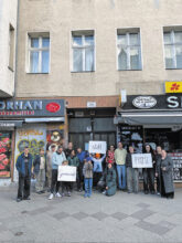 Protest der Hausbewohner