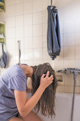 Campingbehälter zum Haarewaschen