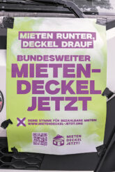 Plakat: Mietendeckel jetzt Plakat: Mietendeckel jetzt