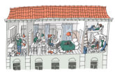Illustration: Überbelegte Wohnung
