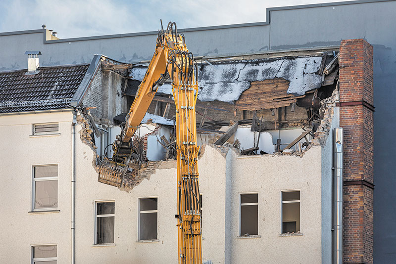 Abriss eines Wohnhauses Abriss eines Wohnhauses