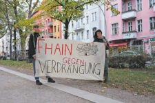 Protestplakat ,Fhain gegen Verdärngung'