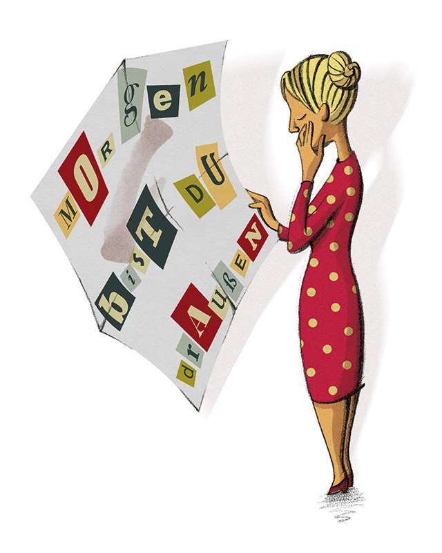 Illustration: Drohbrief Illustration: Drohbrief