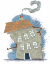 Illustration: ,Gebrechliches ,Haus'