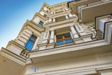 Denkmalgeschützte Altbaufassade