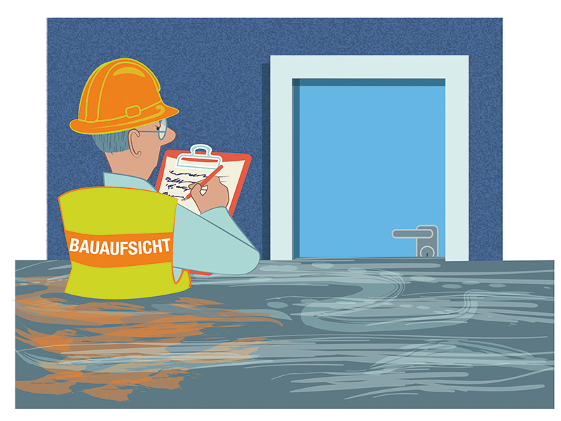 Illustration zur Sperrung durch die Bauaufsicht Illustration zur Sperrung durch die Bauaufsicht
