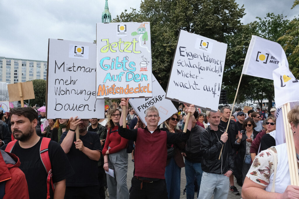 Teilnehmer der Mieterdemo