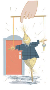 Illustration Strohmann als Zwischenmieter